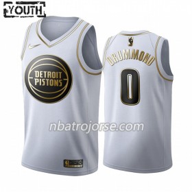 Barn Detroit Pistons Tröja Andre Drummond 0 2019-20 Nike Vit Golden Edition Swingman